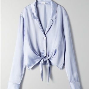 Wilfred Front Tie Blouse - Lilac